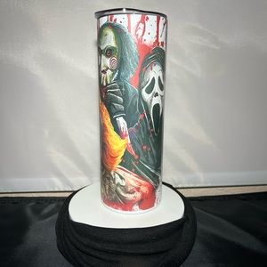 20oz Halloween Villains Sublimated double walled stainless steel Tumbler.